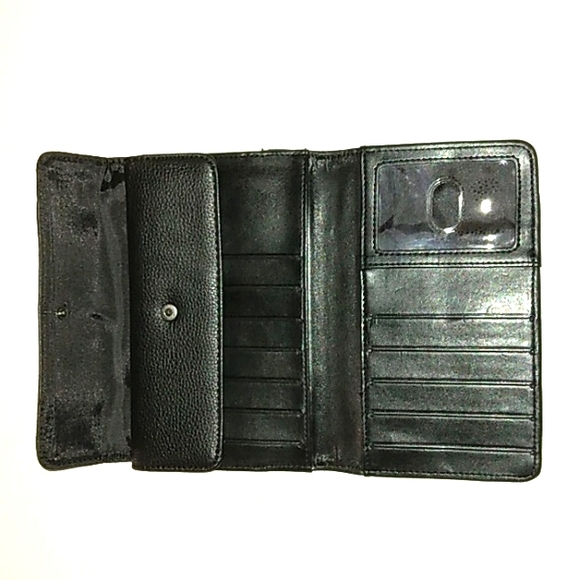 ☆NWOT☆Large SIMPLY VERA~VERA WANG Black Trifold 2 Snap Multifunctional Wallet☆ - Picture 8 of 16